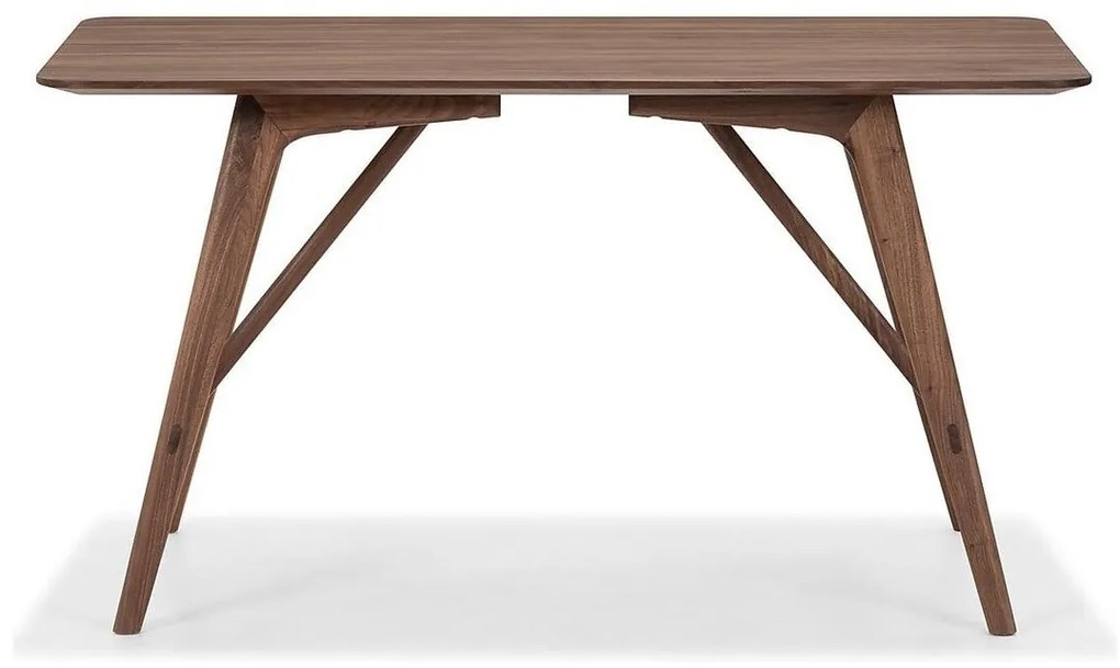Τραπέζι Springfield B103, Καρυδί, 75x80x140cm, Φυσικό ξύλο καπλαμά, Ξύλο