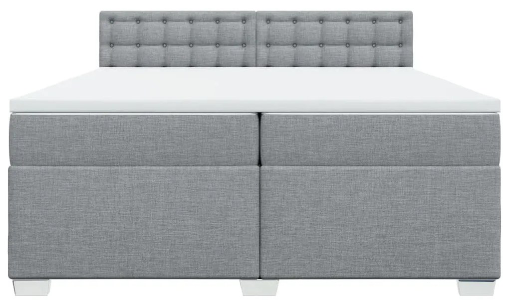 ΚΡΕΒΑΤΙ BOXSPRING ΜΕ ΣΤΡΩΜΑ ΑΝΟΙΧΤΟ ΓΚΡΙ 200X200 ΕΚ. ΥΦΑΣΜΑΤΙΝΟ 3288309