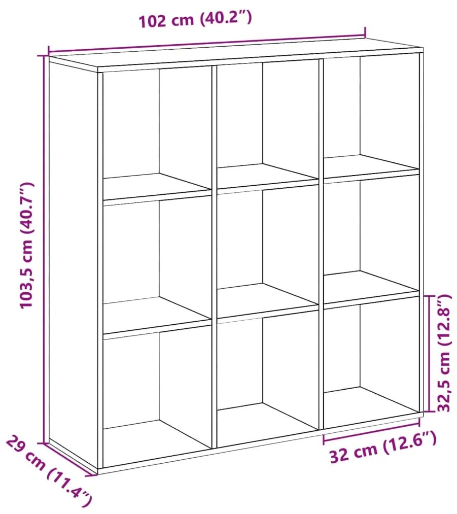 ΒΙΒΛΙΟΘΗΚΗ/ΔΙΑΧΩΡΙΣΤΙΚΟ ΧΩΡΟΥ ΓΚΡΙ 102X29X103,5 ΕΚ. ΕΠΕΞ. ΞΥΛΟ 858044