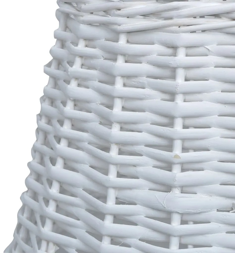 vidaXL Καπέλο Φωτιστικού Λευκό 50 x 30 εκ. από Wicker