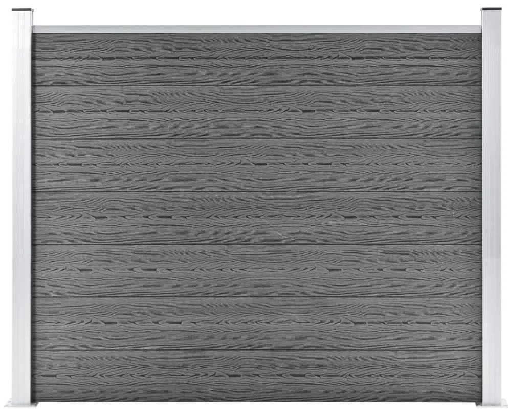 vidaXL Πάνελ Περίφραξης Γκρι 180 x 146 εκ. από WPC