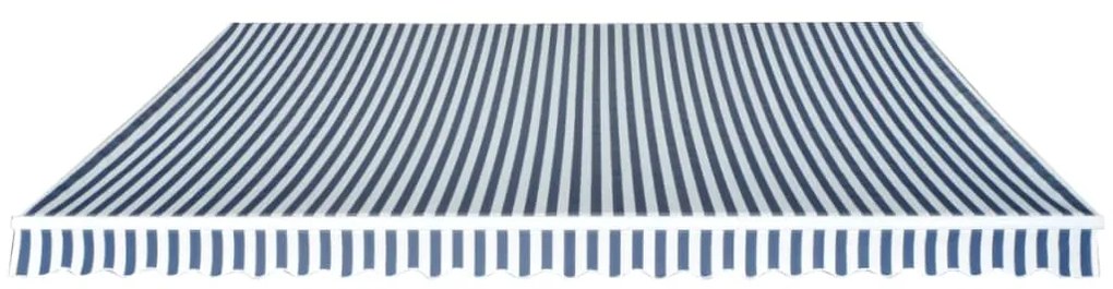 vidaXL Τέντα Αναδιπλούμενη Χειροκίνητη Μπλε / Λευκή 500 εκ.