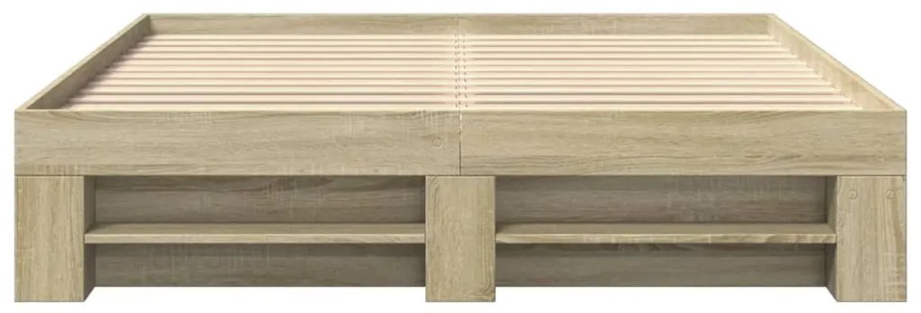 vidaXL Πλαίσιο Κρεβατιού Χωρ. Στρώμα Sonoma Δρυς 160x200 εκ. Επ. Ξύλο
