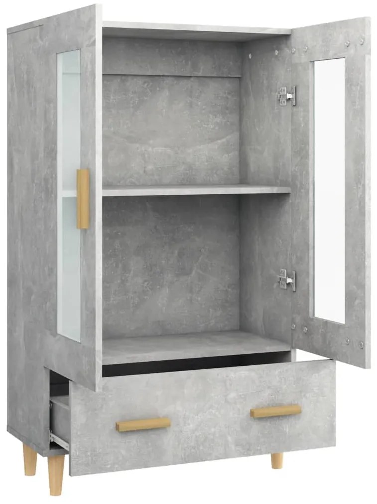 vidaXL Ντουλάπι Γκρι Σκυροδέματος 70x31x115 εκ. από Επεξεργασμένο Ξύλο