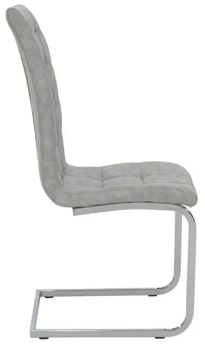 Καρέκλα Darrell pakoworld pu αντικέ γκρι-βάση χρωμίου 42x49x106εκ