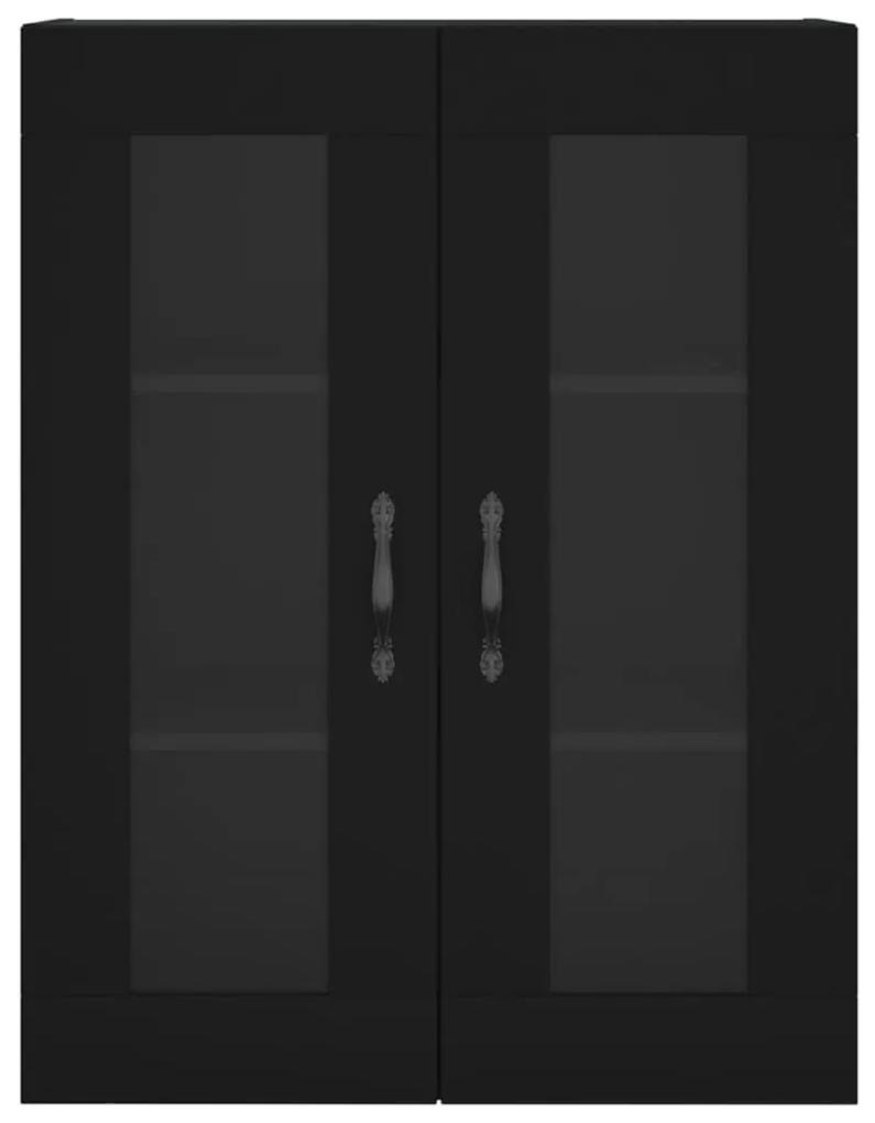 Ντουλάπι Τοίχου Μαύρο 69,5 x 34 x 90 εκ. από Επεξεργασμένο Ξύλο - Μαύρο