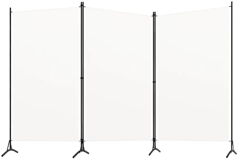 vidaXL Διαχωριστικό Δωματίου με 3 Πάνελ Λευκό 260 x 180 εκ. Υφασμάτινο