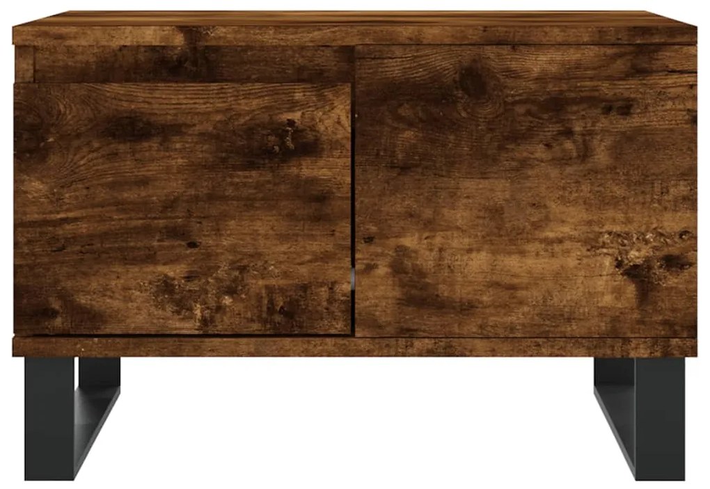 vidaXL Τραπεζάκι Σαλονιού Καπνιστή Δρυς 55x55x36,5εκ. Επεξεργασμ. Ξύλο