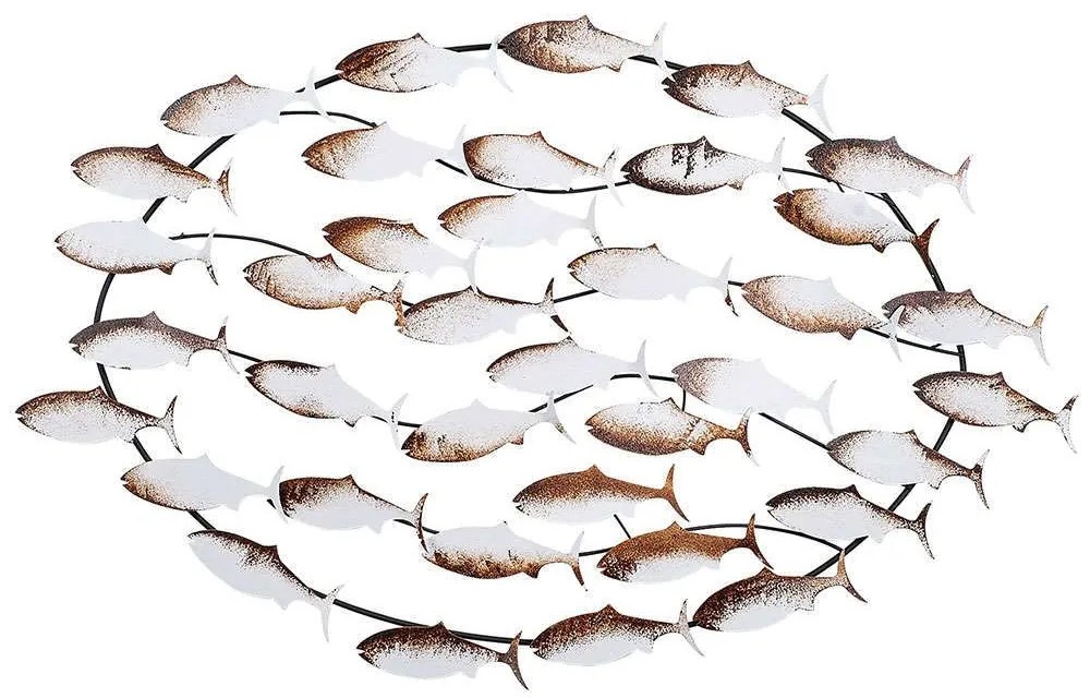 Διακοσμητικό Τοίχου Alabalik 930DYU1131 94x5x58cm Multi Wallity Μέταλλο