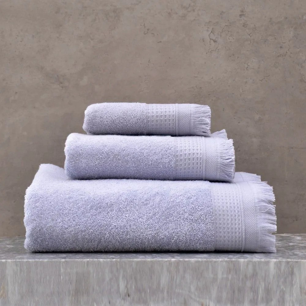 Πετσέτες Tanny Σετ 3τμχ Blue Ρυθμός Σετ Πετσέτες 100% Cotton