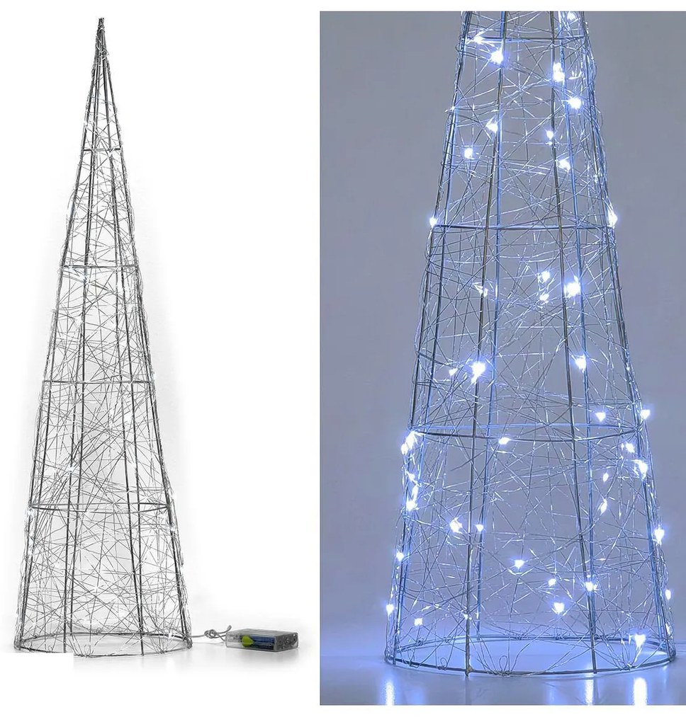 Δεντράκι Με Φως Ασημί 80cm