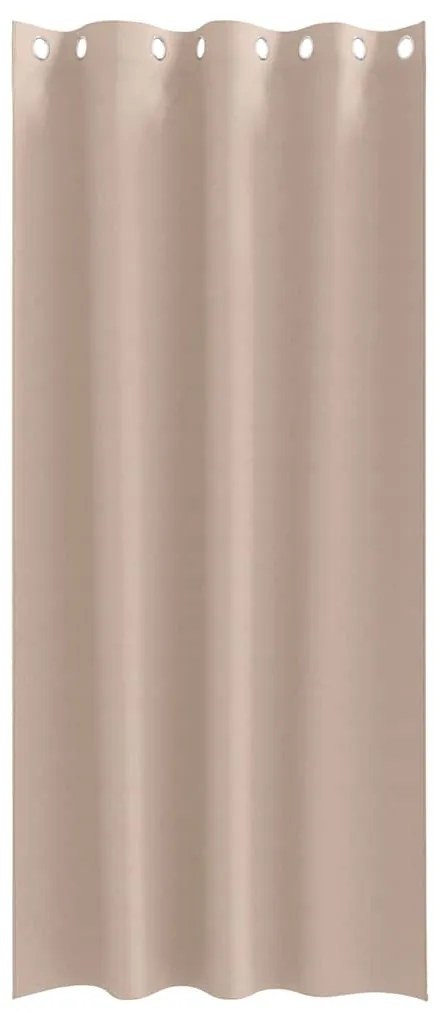 vidaXL Κουρτίνες με κουρτίνες 2 pcs Taupe Πολυεστέρας