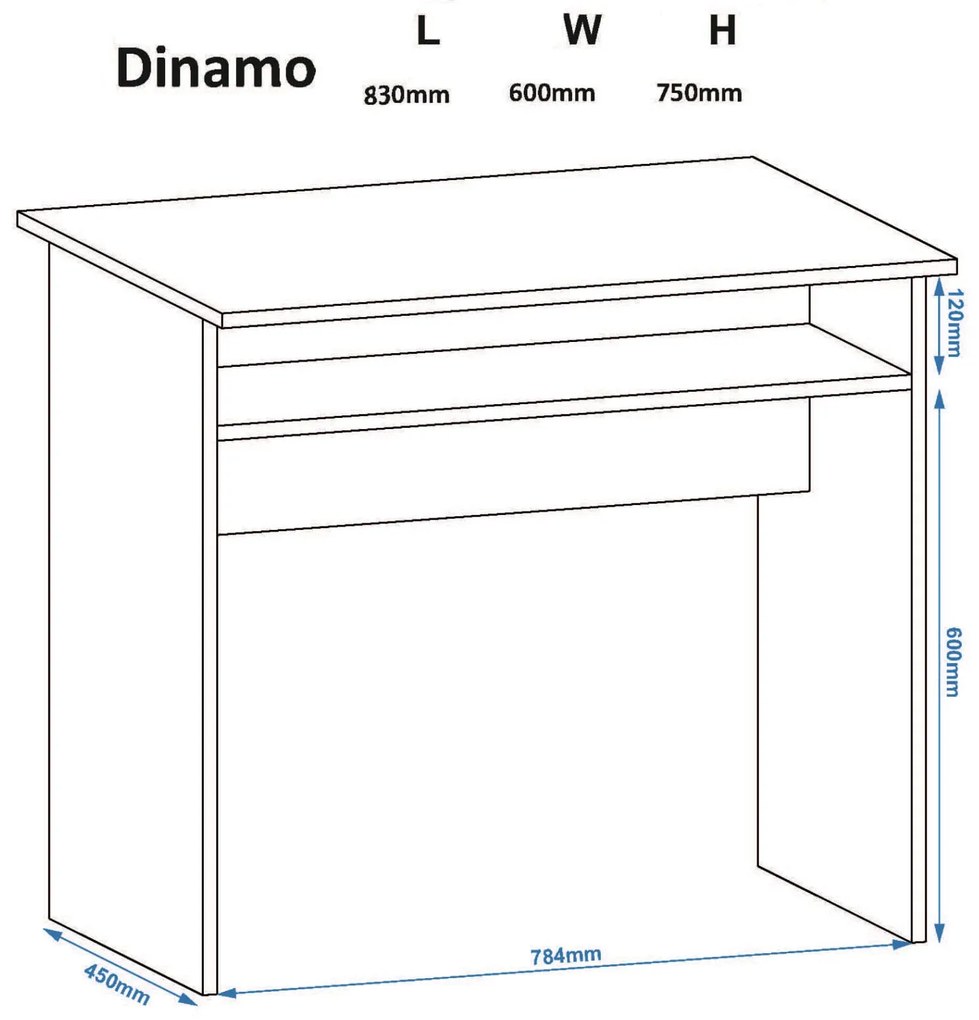 Γραφείο Ξύλινο DYNAMO Ρουστίκ 83x60x75