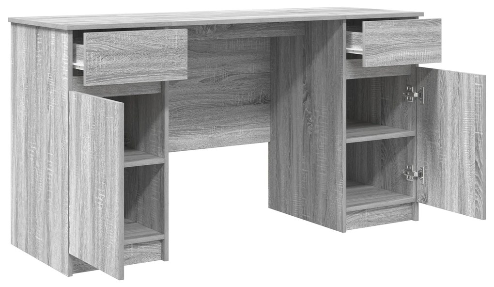 vidaXL γραφείο Γκρι Σονομά 140x49x76 εκ Επεξεργασμένο ξύλο