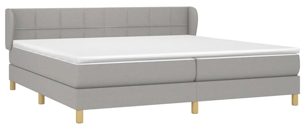 ΚΡΕΒΑΤΙ BOXSPRING ΜΕ ΣΤΡΩΜΑ ΑΝΟΙΧΤΟ ΓΚΡΙ 200X200 ΕΚ. ΥΦΑΣΜΑΤΙΝΟ 3126829