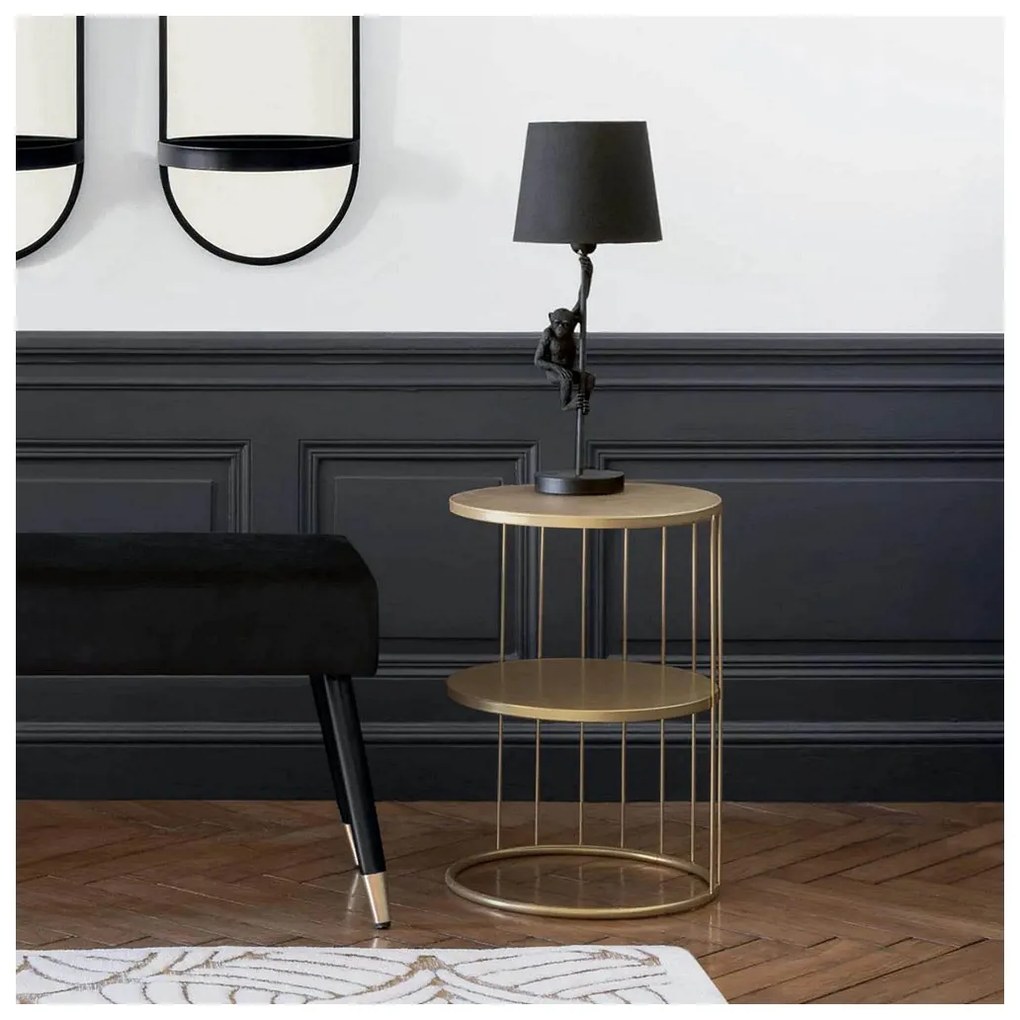 Τραπεζάκι Καφέ Atmosphera Kobu Χρυσό Μέταλλο 36 x 36 x 52 cm