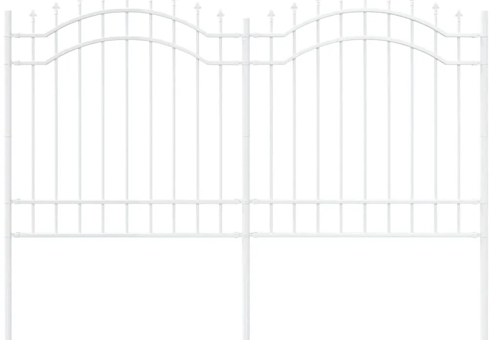 vidaXL Φράχτης Κήπου Λευκό 240 x 165 εκ. Ατσάλι με Επικάλυψη Πούδρας