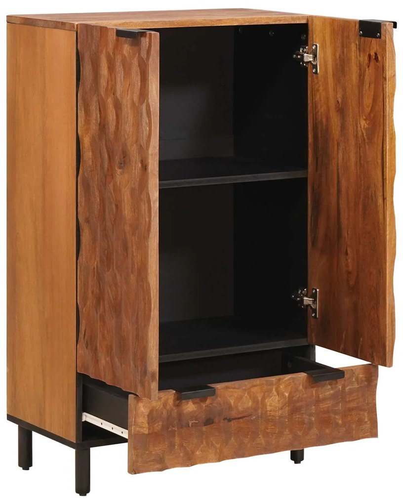 vidaXL Highboard με συρτάρι Καφέ Φινίρισμα Ακακίας 60 x 33 x 100 εκ.