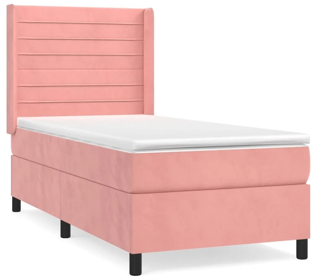 ΚΡΕΒΑΤΙ BOXSPRING ΜΕ ΣΤΡΩΜΑ ΡΟΖ 90X190 ΕΚ. ΒΕΛΟΥΔΙΝΟ 3132716