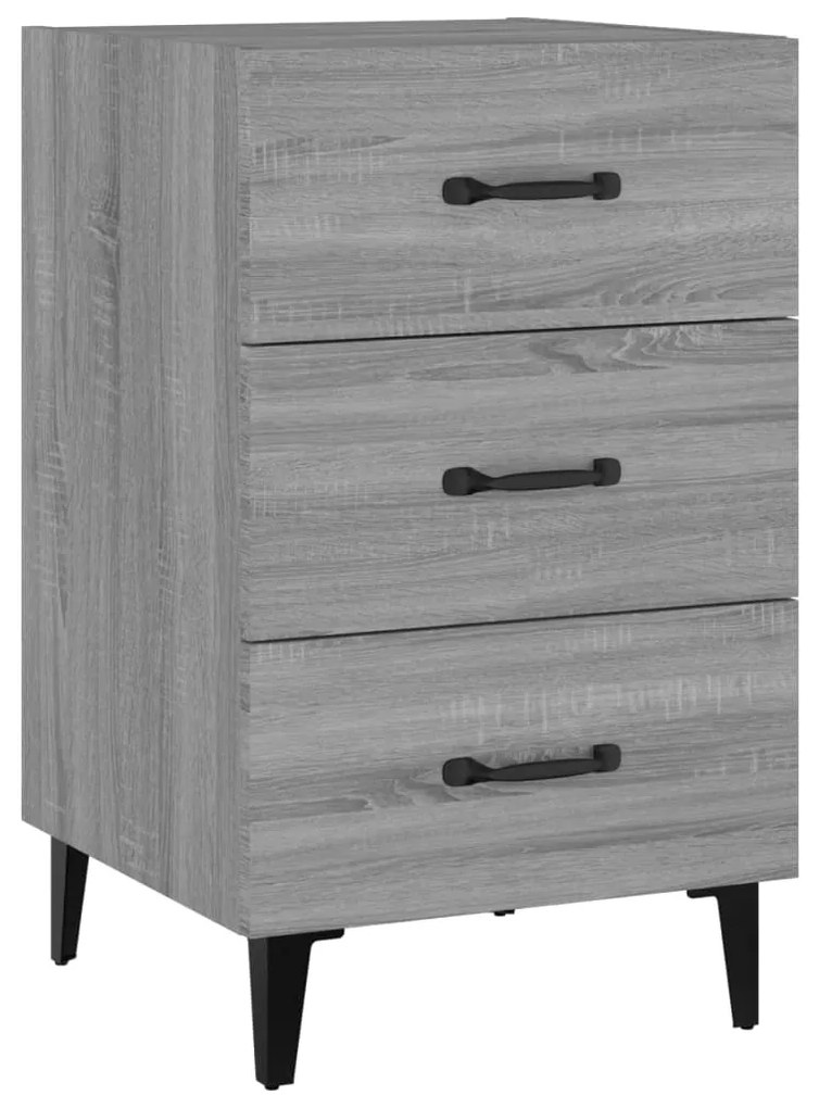 vidaXL Κομοδίνο Γκρι Sonoma 40 x 40 x 66 εκ. από Επεξεργασμένο Ξύλο