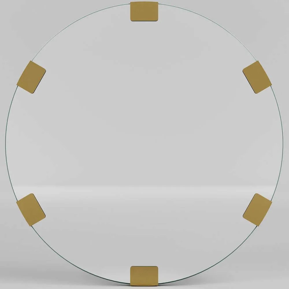 Καθρέπτης Τοίχου Chakra 552NOS2338 Φ60cm Gold Aberto Design Μέταλλο