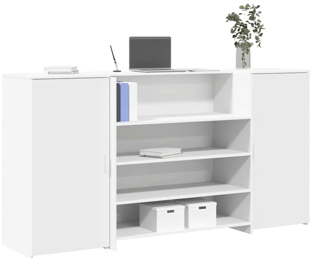 vidaXL Γραφείο Υποδοχής Λευκό 200x50x103,5 εκ. από Τεχνητό Ξύλο