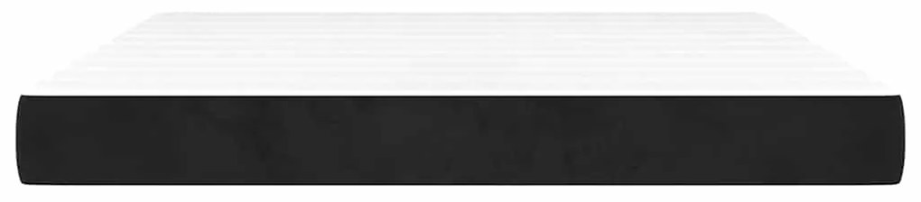 vidaXL Στρώμα με Pocket Springs Μαύρο 160x210x20 εκ. Βελούδινο