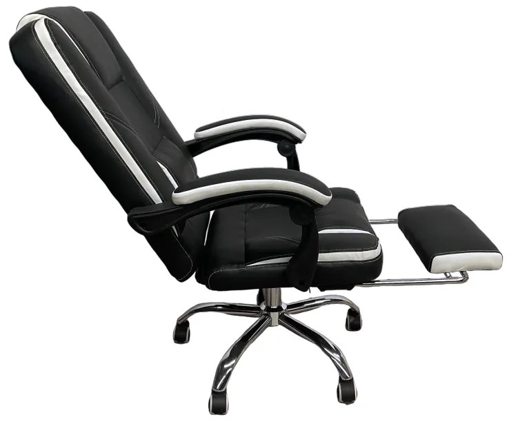 Καρέκλα Γραφείου OPTISEAT Μαύρο/Λευκό PVC/Μέταλλο 67x65x105-115cm - 14960025
