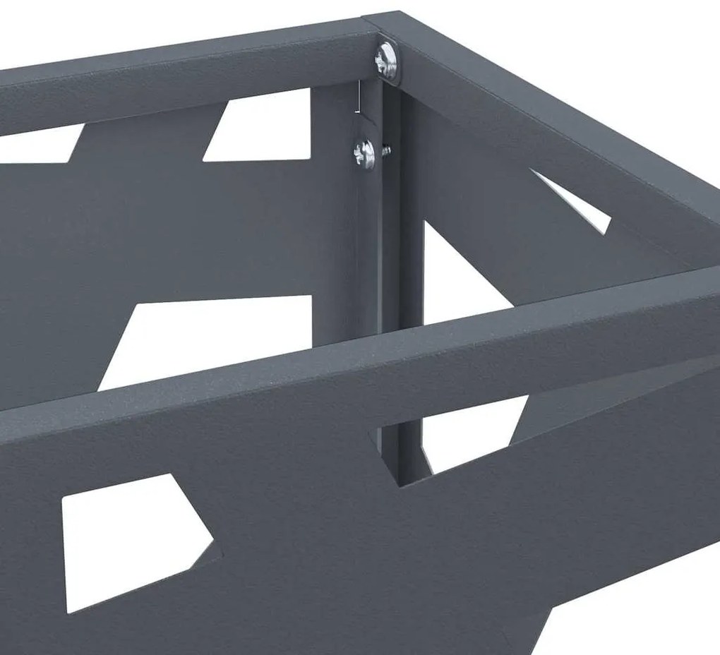 vidaXL Σχέδιο & βάση αποθήκευσης Ανθρακί 15.5 x 15.5 x 49 εκ Ατσάλι