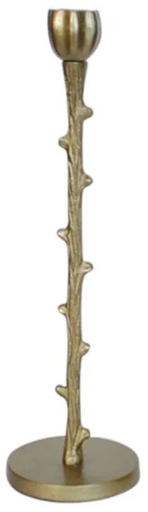 Κηροπήγιο Μεταλλικό 00.07.72043 Φ9,5x33,5cm Gold Μέταλλο
