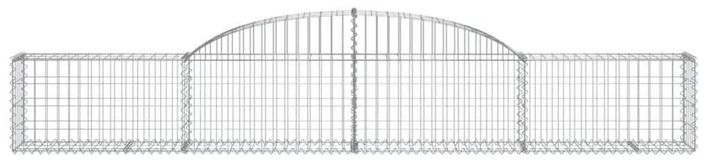 Συρματοκιβώτιο Τοξωτό 300 x 30 x 40/60 εκ. Γαλβανισμένο Ατσάλι - Ασήμι