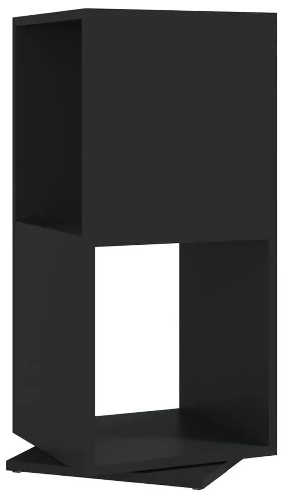 Ντουλάπι Περιστρεφόμενο Μαύρο 34,5x34,5x75,5 εκ. Μοριοσανίδα - Μαύρο