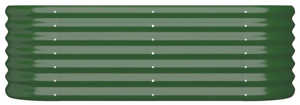 vidaXL Ζαρντινιέρα Υπερυψωμένη Πράσινη Γαλβανισμένος χάλυβας