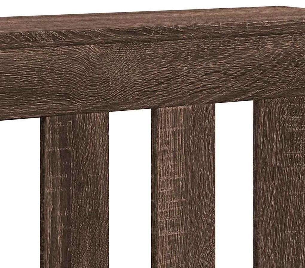vidaXL Κάλυμμα Καλοριφέρ Καφέ Δρυς 205x21,5x83,5εκ. Επεξεργασμένο Ξύλο