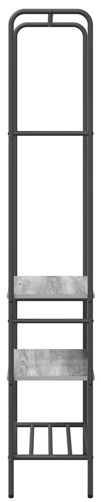 vidaXL Ράφι ρούχων με ράφια με ράφι Γκρι sonoma 60 x 30 x 171 εκ