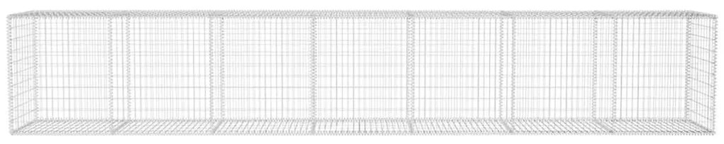 vidaXL Συρματοκιβώτιο Τοίχος 600x50x100 εκ. Γαλβαν.Χάλυβας + Κάλυμμα