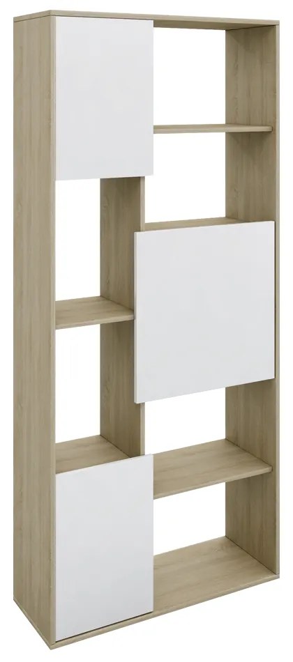 BOX ΒΙΒΛΙΟΘΗΚΗ SONOMA ΛΕΥΚΟ 80x30xH180cm - 24-0416