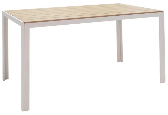 Τραπεζαρία Zacreta-Nares σετ 7τεμ pakoworld αλουμίνιο-textilene σε λευκή απόχρωση