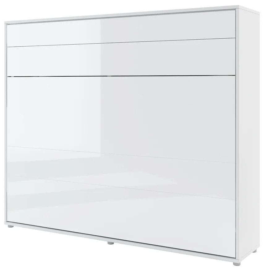 Κρεβάτι - ντουλάπα Concept Pro Lenart AH115, Διπλό, Άσπρο, 160x200, Πλαστικοποιημένη μοριοσανίδα, Ινοσανίδες μέσης πυκνότητας, Τάβλες για Κρεβάτι, 188cm