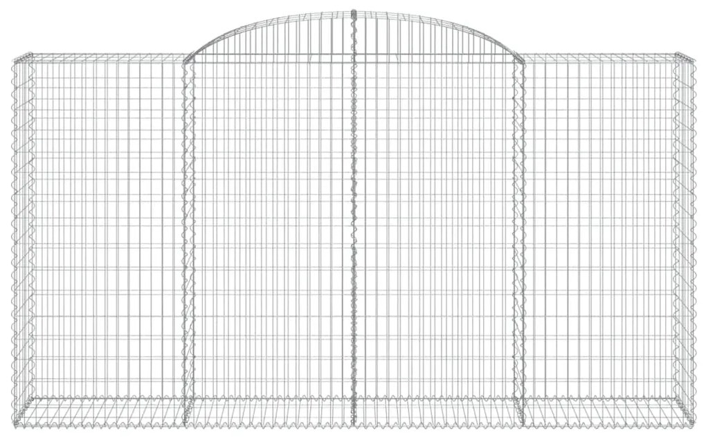 vidaXL Συρματοκιβώτια Τοξωτά 2 τεμ. 300x50x160/180 εκ. Γαλβαν. Ατσάλι