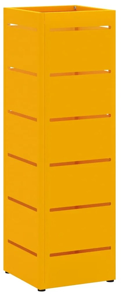 vidaXL Σχέδιο & βάση αποθήκευσης Μουσταρδί 15.5 x 15.5 x 49 εκ Ατσάλι