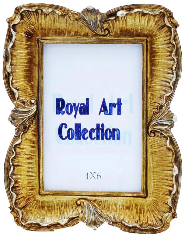 Κορνίζα Χειροποίητη Αντικέ Πολυεστερική Πατίνα Χρυσή Royal Art 10x15εκ. YUA129/46GL