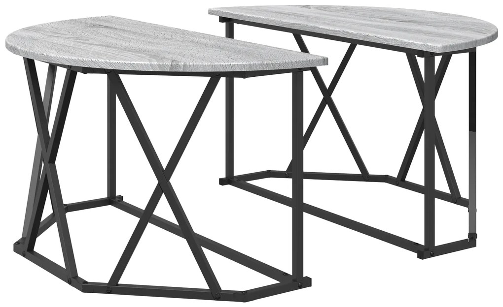 vidaXL Γκρι Sonoma Τραπέζι Σαλονιού 80x80x42 εκ. Κατασκευασμένο από Επικαλυμμένο Ξύλο