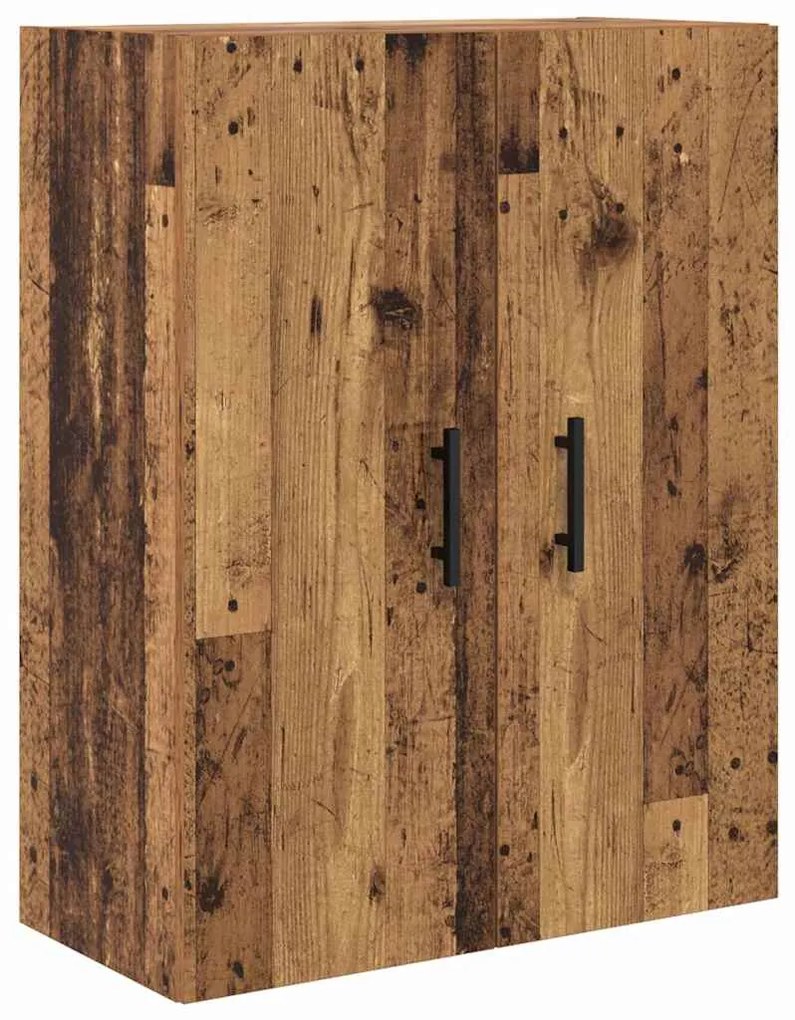 vidaXL Highboard με συρτάρι 2 pcs Παλιό Ξύλο Σύνθετο Ξύλο και Γυαλί