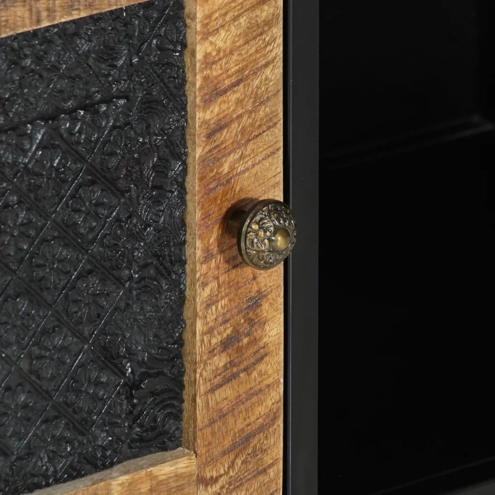 vidaXL Έπιπλο Τηλεόρασης 110 x 30 x 40 εκ. Μασίφ Ξύλο Μάνγκο &amp; Σίδηρος