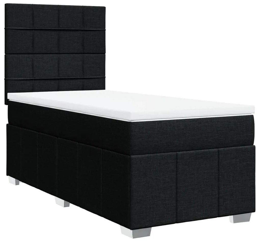 ΚΡΕΒΑΤΙ BOXSPRING ΜΕ ΣΤΡΩΜΑ ΜΑΥΡΟ 90X200 ΕΚ. ΥΦΑΣΜΑΤΙΝΟ 3293853