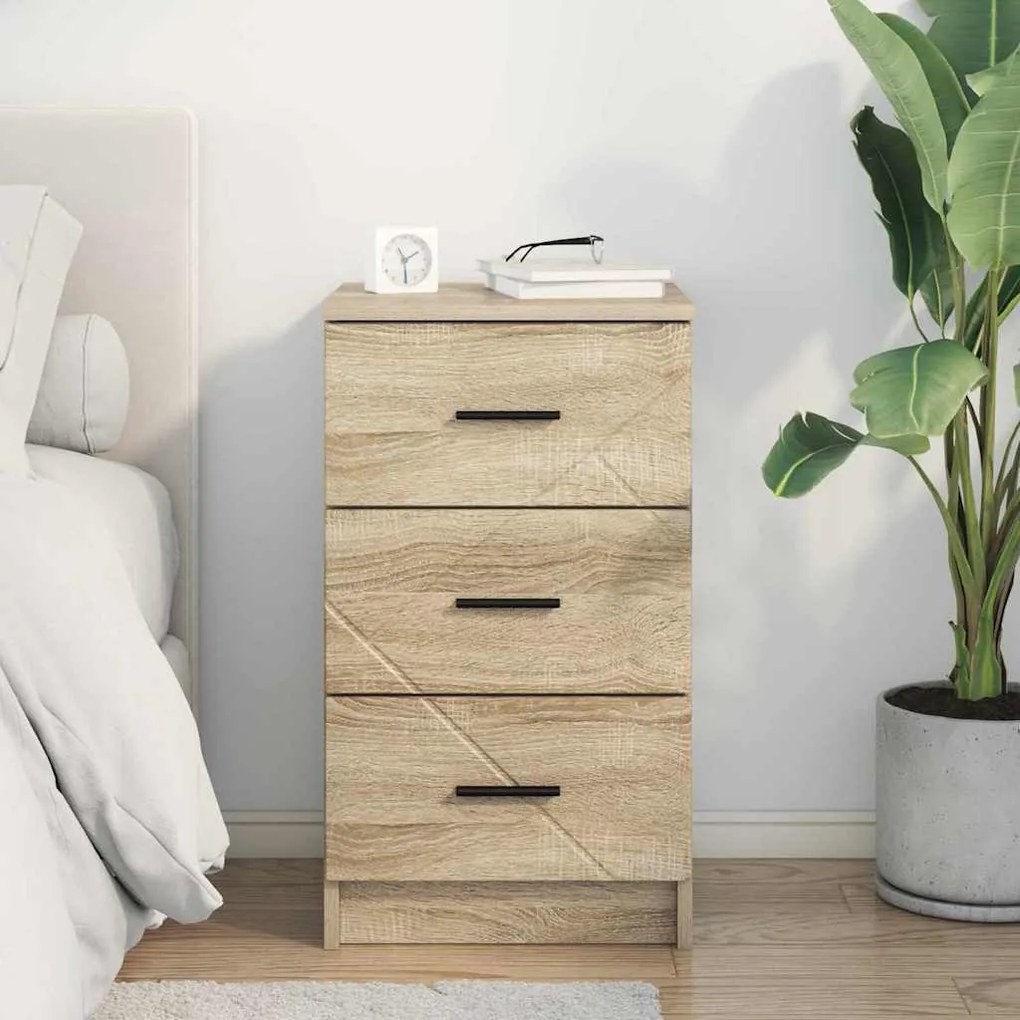 vidaXL Κομοδίνο Sonoma Δρυς 38 x 38 x 66 εκ Επεξεργασμένο ξύλο