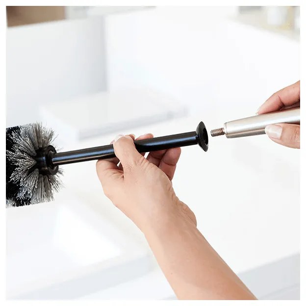 Βούρτσα τουαλέτας Brabantia ReNew 107870, 42 cm, διακριτικός σχεδιασμός, Inox/matt