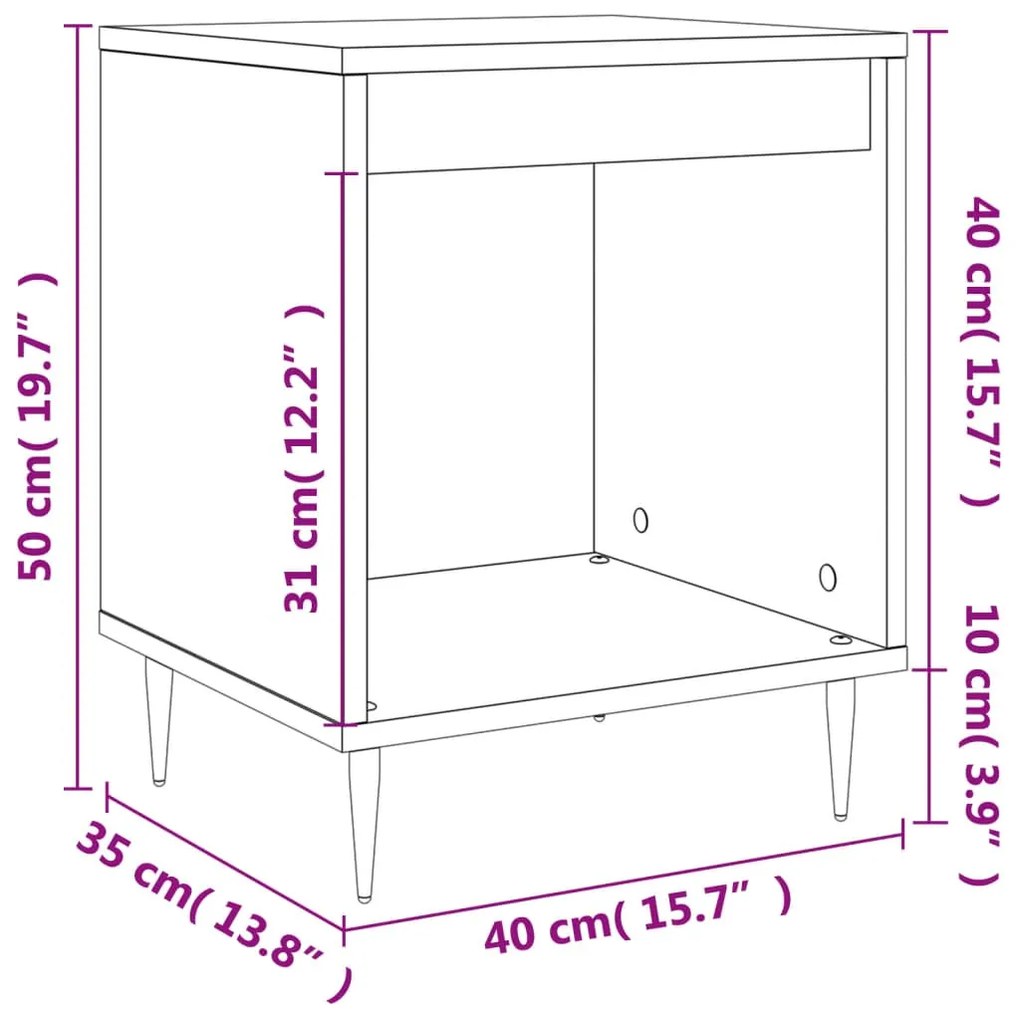 ΚΟΜΟΔΙΝΑ 2 ΤΕΜ. ΚΑΦΕ ΔΡΥΣ 40 X 35 X 50 ΕΚ. ΑΠΟ ΕΠΕΞΕΡΓ. ΞΥΛΟ 830715