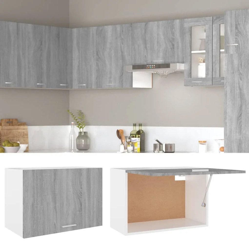 vidaXL Κρεμαστό Ντουλάπι "Lyon" Γκρι Sonoma 60x31x40 εκ. από Τεχνητό Ξύλο